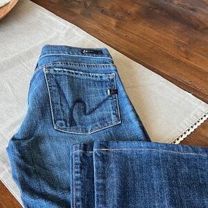 Citizens Of Humanity Dark Blue Boot Cut Jeans